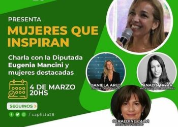 Mancini invitó a la charla virtual “Mujeres que inspiran”