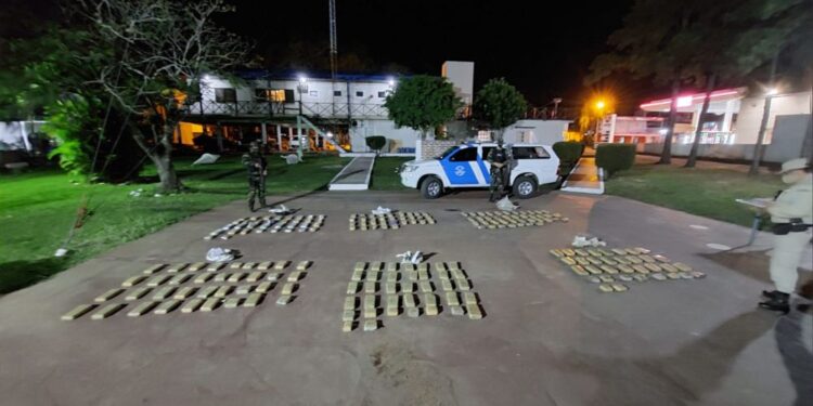 Incautaron más de 150 kilos de marihuana en Paso de la Patria