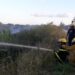 Incendio: bombero terminó con quemaduras en brazos y piernas