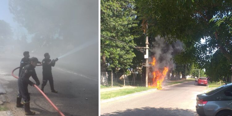Bella Vista: Incendio en un transformador dejó sin luz a la ciudad