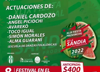 Pedirán carnet de vacunación en la Fiesta Provincial de la Sandía