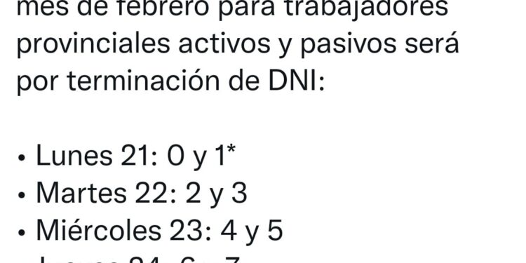 Cronograma de pago de sueldos para empleados estatales de Corrientes