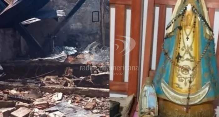 Se incendió su casa pero la imagen de la Virgen de Itatí quedó intacta