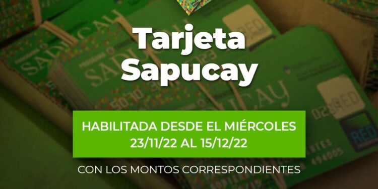 La Tarjeta Sapucay estará habilitada desde este miércoles