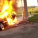 Saladas: chocó, su auto se prendió fuego y murió en el accidente