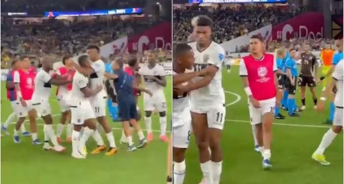 Escándalo en Ecuador: se pelearon dos jugadores en plena cancha