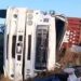 Vuelco de un camión en la Ruta Nacional 123: habría dos heridos