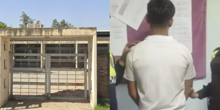 Tucumán: un alumno de 17 años llevó un revolver cargado al colegio y lo detuvieron en plena clase