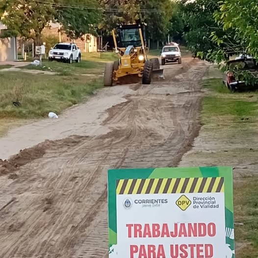 La Dirección Provincial de Vialidad trabaja en las calles aledañas al nuevo escenario del Carnaval de Esquina