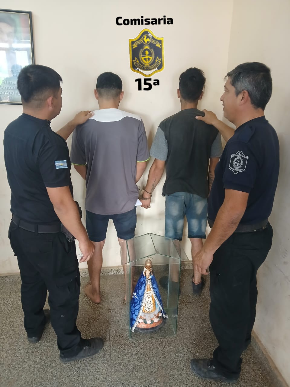 Robaron la imagen de la Virgen, pidieron recompensa y terminaron detenidos