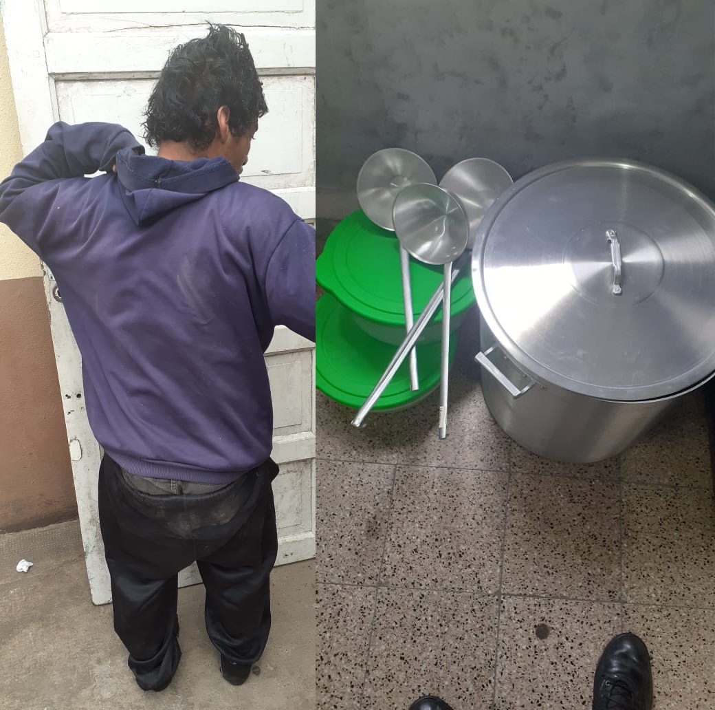 Corrientes: violentó la puerta de un comercio y se llevó cucharones y ollas