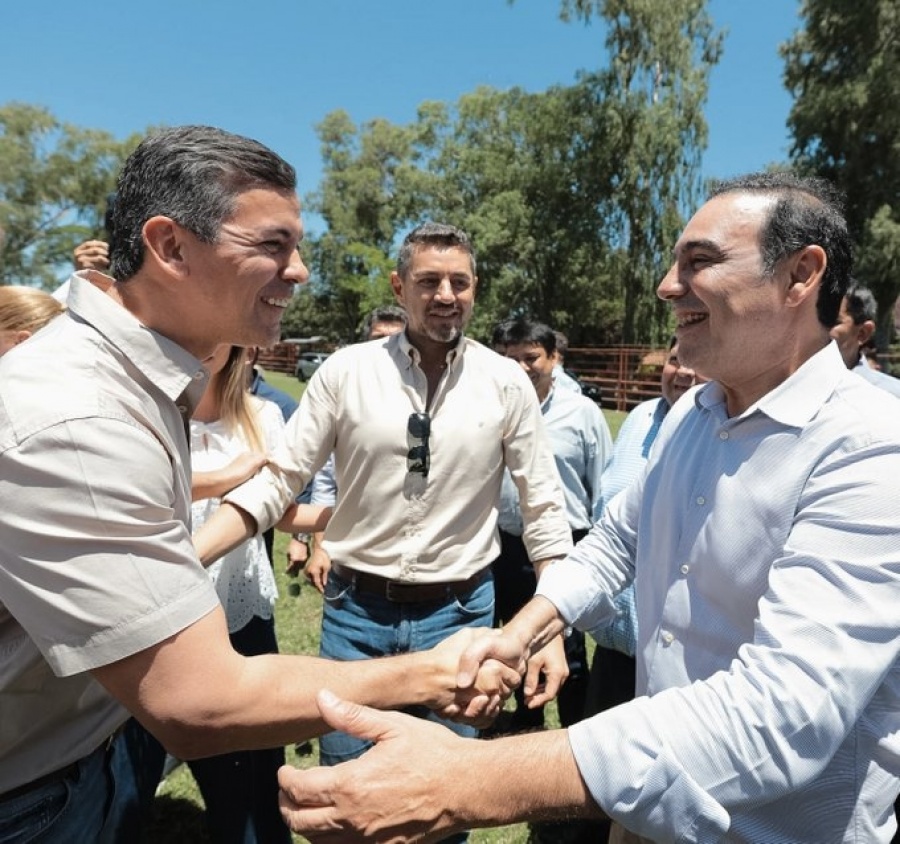 Gustavo Valdés fue recibido por el presidente de Paraguay en Humaitá