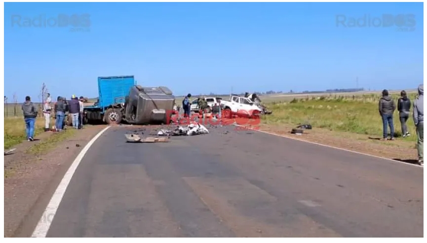 Dos muertos tras choque frontal en Ruta 14