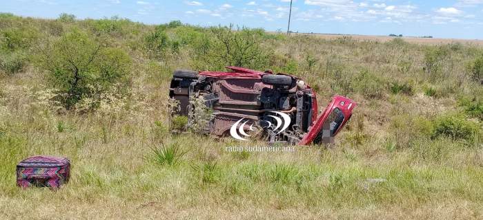 Despiste y vuelco en el acceso a Curuzú Cuatiá: tránsito reducido