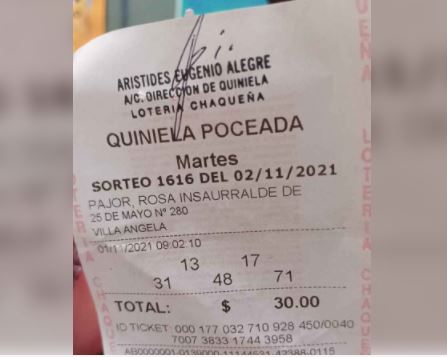 Chaco: Una docente ganó $7,7 millones con la Poceada