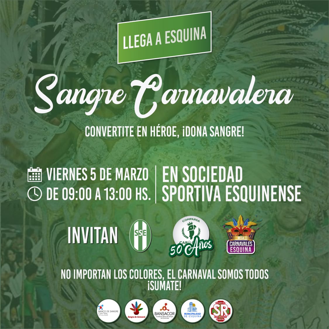 Esquina se suma a "sangre carnavalera"
