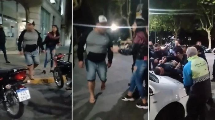 Lo pararon por no usar casco, le pegó a su hija y amenazó a la inspectora