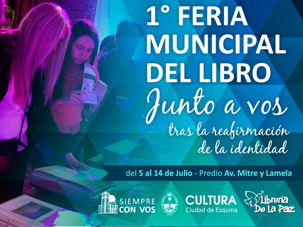 Para incentivar la lectura, se realizará la 1° Feria Municipal del Libro en Esquina