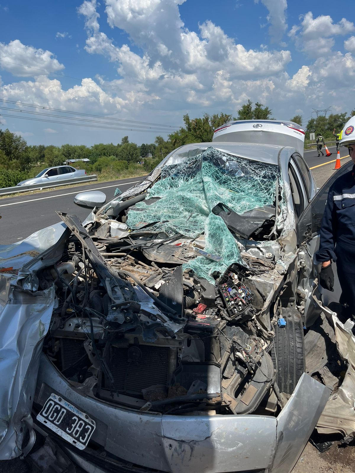 Integrante del grupo G-Latina sufrió un violento accidente