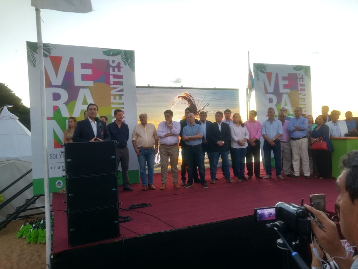 El gobernador Valdés encabezó el lanzamiento de  la temporada veraniega 2018 - 2019 en Ituzaingó
