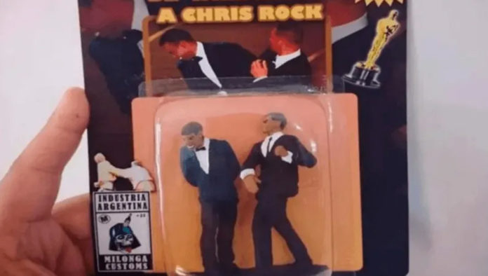 Invento argentino: venden los muñecos del sopapo de Will Smith a Chris Rock