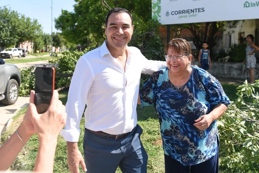 Valdés recorrió obras en ejecución en la zona sur de la ciudad