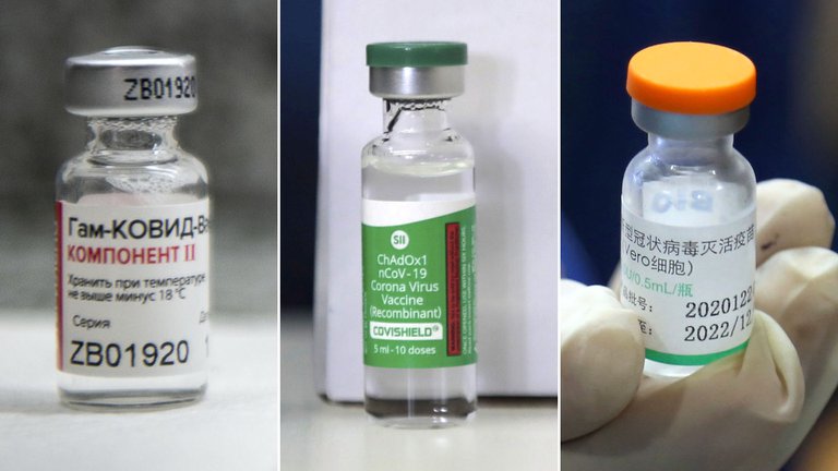 Sputnik V, Covishield y Sinopharm: diferencias entre las tres vacunas