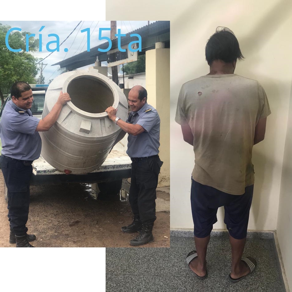 Corrientes: Robó un tanque de agua en una obra y se lo vendió a una señora que vive al lado