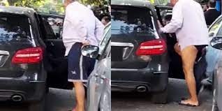 Luis Ventura fue sorprendido mientras se cambiaba los pantalones en plena calle