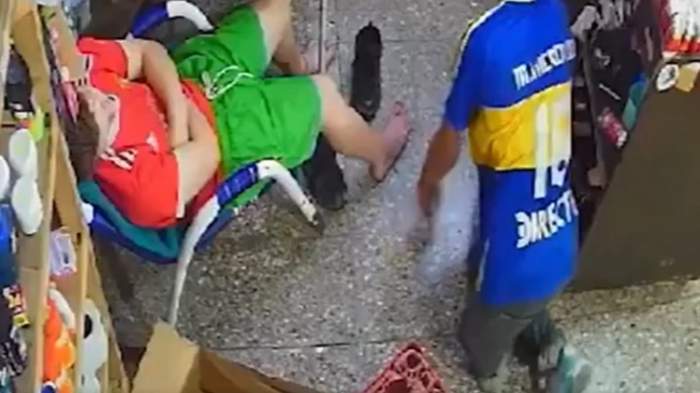 Ladrón con una pierna trepó una reja y "durmió" a un kiosquero