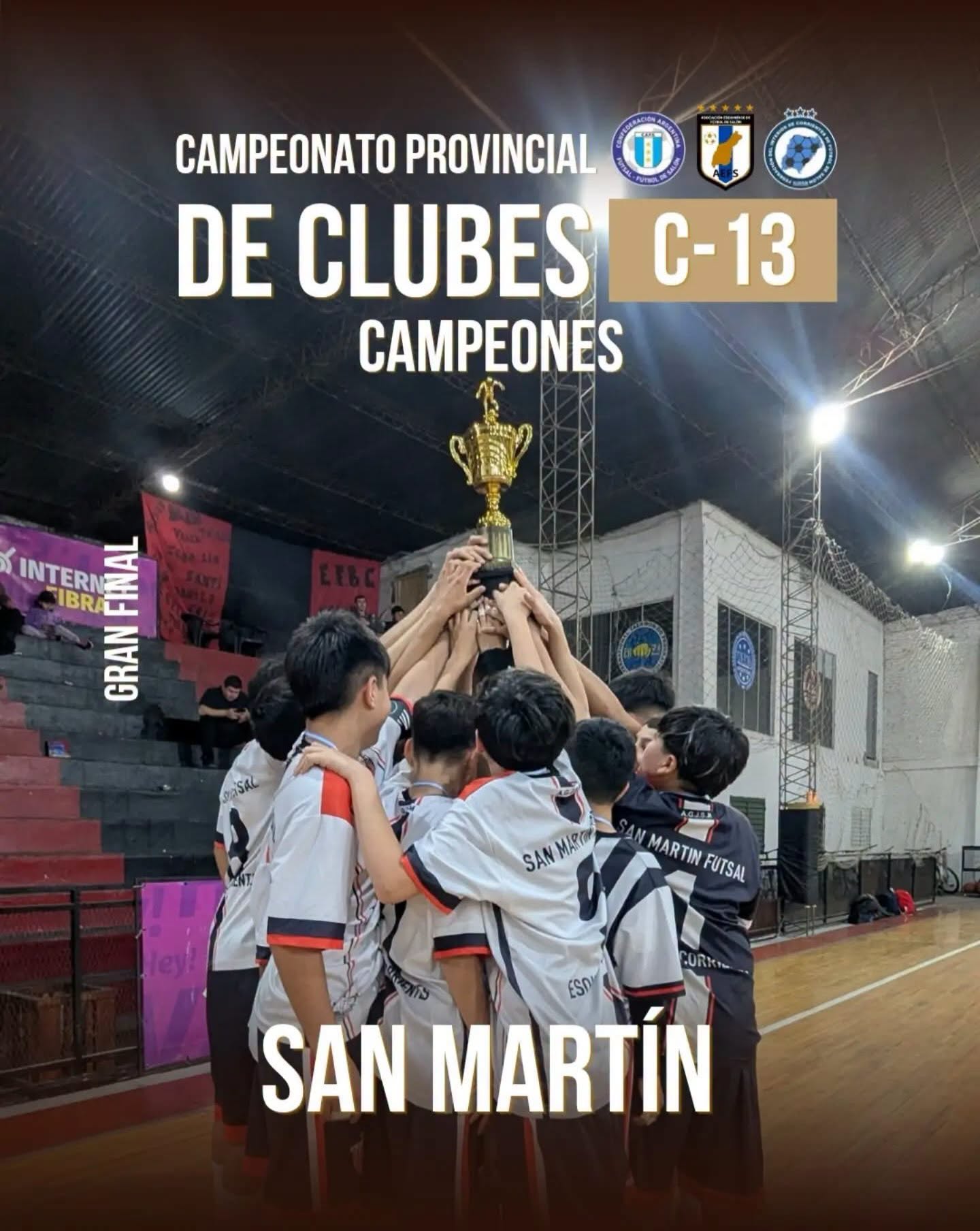 San Martín de Esquina se consagró campeón provincial del Campeonato de Clubes C-13 de Futsal