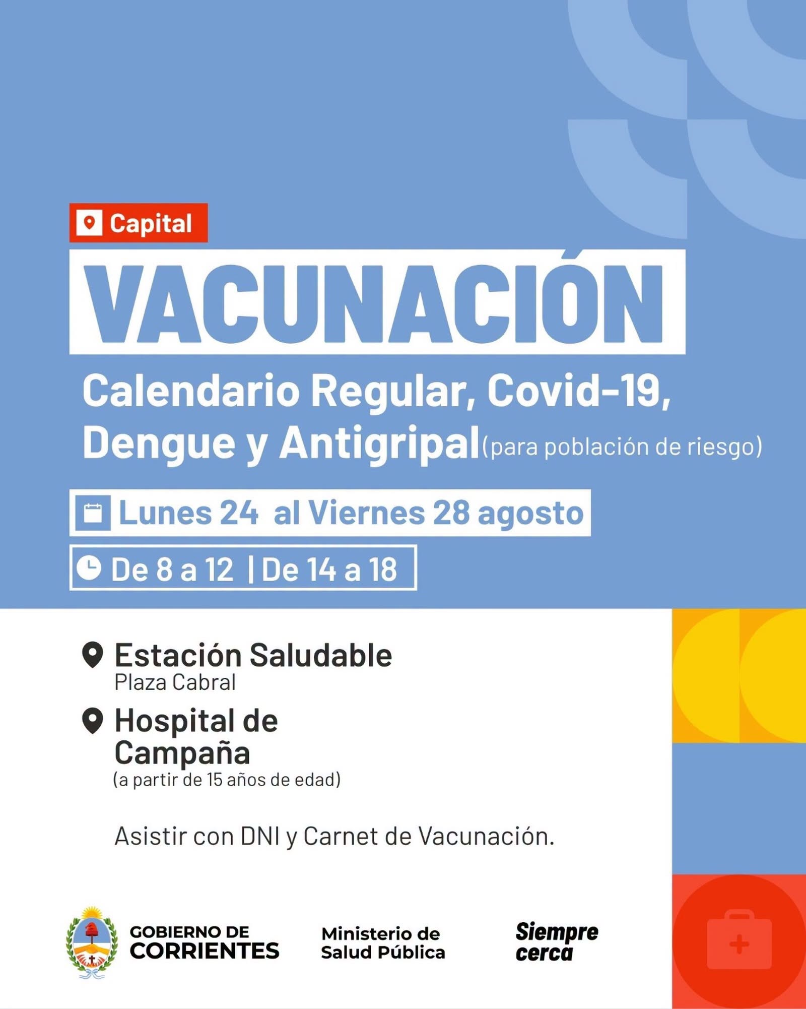 INMUNIZACIÓN Salud Pública insta a completar esquemas de vacunas del calendario y la antigripal para grupos de riesgo