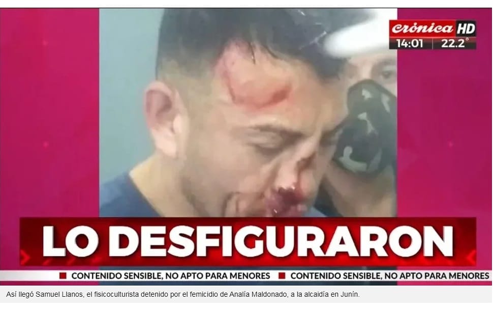 Presos desfiguraron a trompadas al femicida de Analía Maldonado