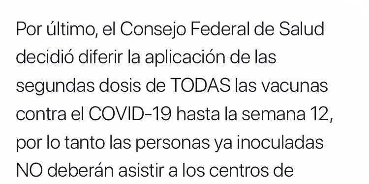 A partir de las 00 del domingo se otorgarán turnos para la vacunación