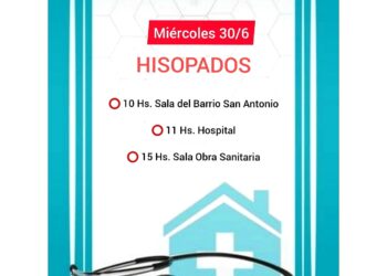 Esquina: este miércoles continuarán los hisopados en tres puntos de la ciudad