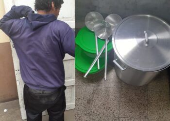Corrientes: violentó la puerta de un comercio y se llevó cucharones y ollas