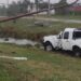 Esquina: una camioneta atropelló una columna
