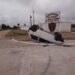 Esquina: automóvil despistó y volcó
