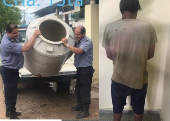 Corrientes: Robó un tanque de agua en una obra y se lo vendió a una señora que vive al lado