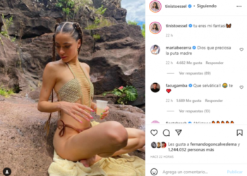 ¡Un fuego! El audaz look de Tini Stoessel en Puerto Iguazú”
