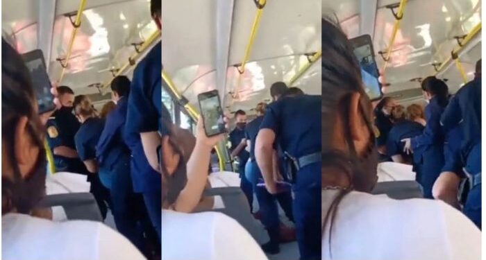 VIDEO: Se negó a usar el tapabocas en un colectivo y fue detenida