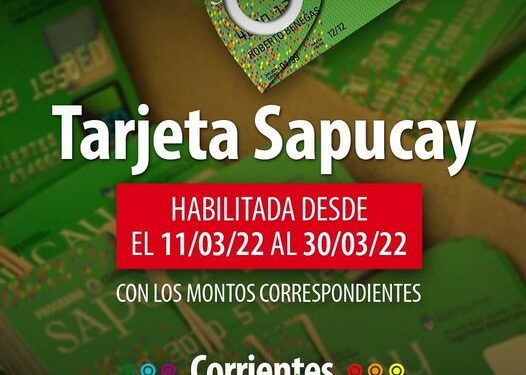 Este viernes se habilita la Tarjeta Sapucay