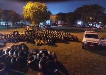 Transporte de encomiendas llevaba casi 500 cubiertas de contrabando