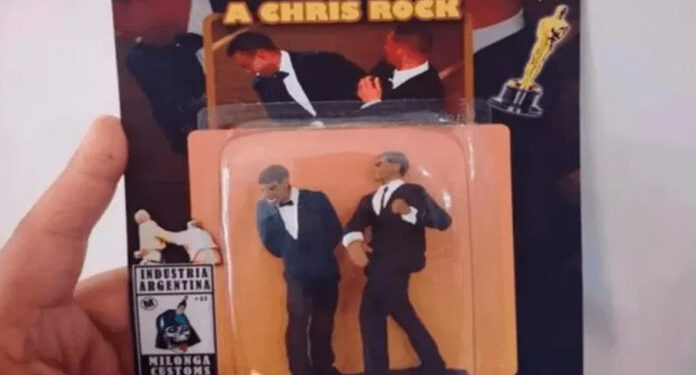 Invento argentino: venden los muñecos del sopapo de Will Smith a Chris Rock