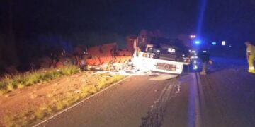 Misiones: Camionero murió tras despiste y vuelco sobre ruta 12