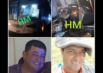 Dos motociclistas murieron tras chocar de frente contra un colectivo