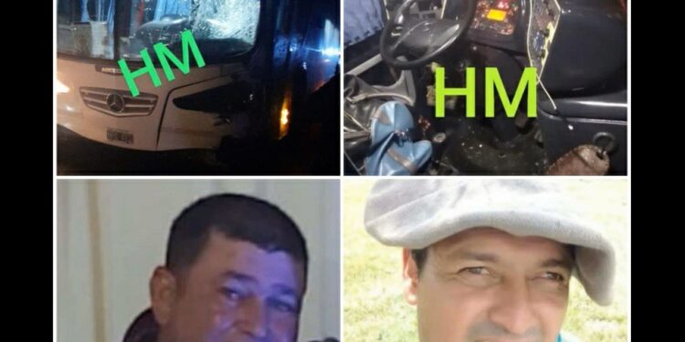 Dos motociclistas murieron tras chocar de frente contra un colectivo