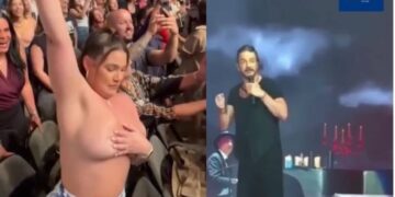 Se desnudó en el show de Ricardo Arjona y lo dejó mudo