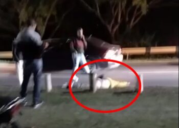 Peligrosa caravana de motos: murió un joven y su hijo de dos años