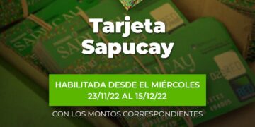 La Tarjeta Sapucay estará habilitada desde este miércoles